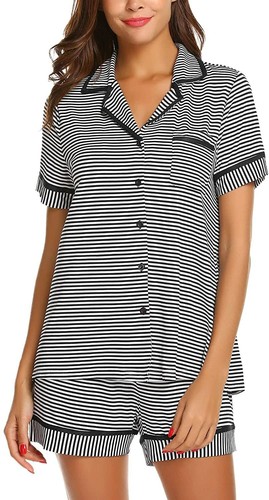 Ekouaer Pajamas Soft Striped Women's 