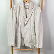 Aere Sportcoat Blazer Mens 40 Beige Two-Button Long Sleeve Notch Lapel Pockets
