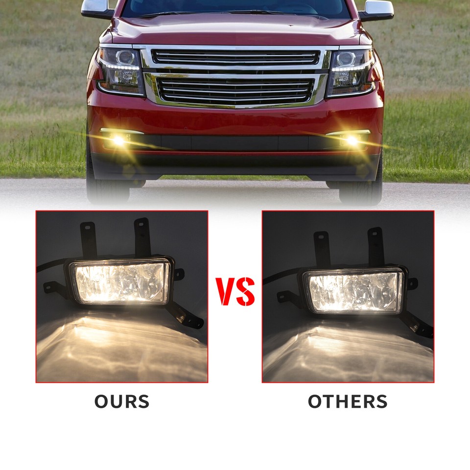 LED Fog Lights With DRL For 2015-2020 GMC Yukon XL, Chevy Tahoe & Suburban