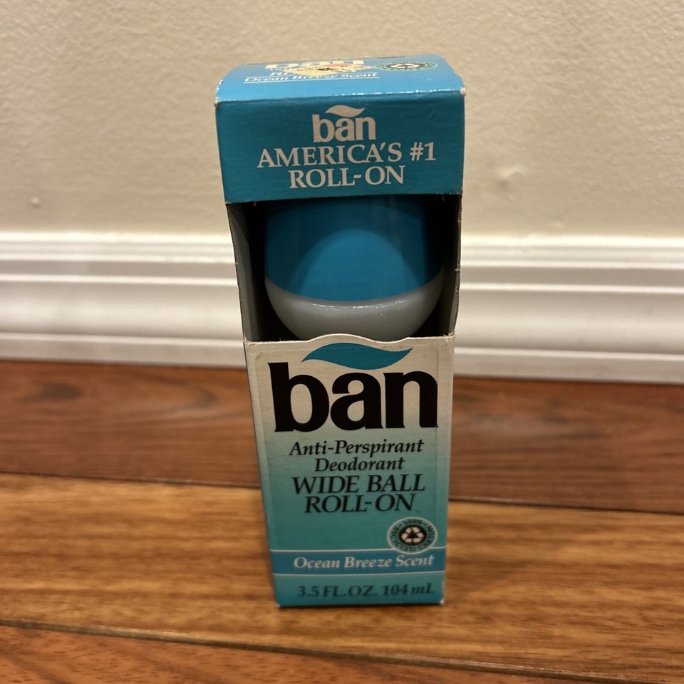Vintage ban Wide Ball Roll On Antiperspirant Deodorant Ocean Breeze