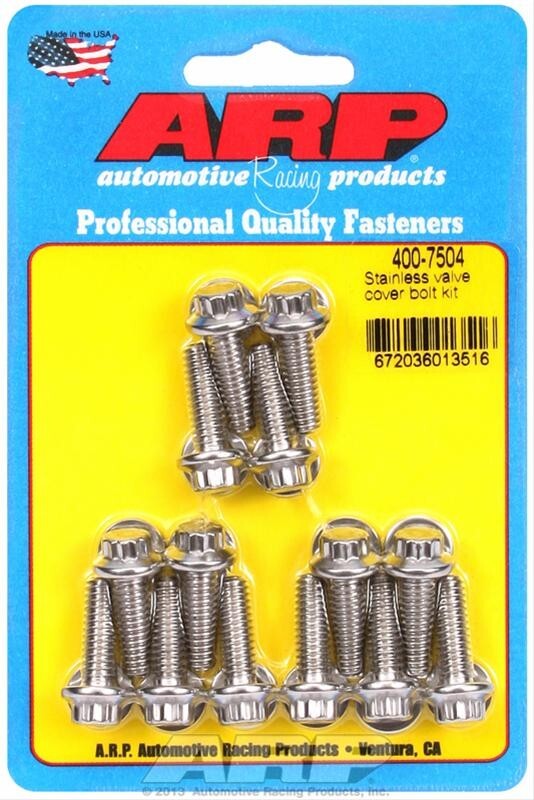 ARP VALVE COVER BOLT KIT 400-7504 CAST ALUMINUM COVERS 1/4-20 14 PIECES