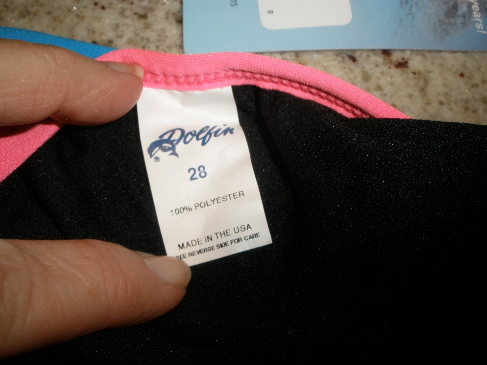 NEW Dolfin Reliance Chlorine Resistant Swimwear One Piece Blue Size 28