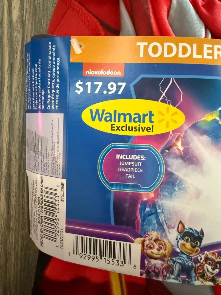 Disfraz Nickelodeon Paw Patrol Marshall niño pequeño 3T-4T exclusivo de Walmart Foto 3 de 4