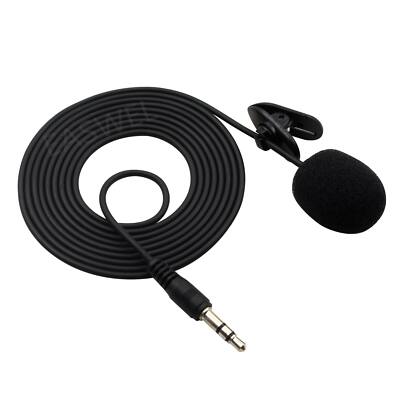 Mini Lavalier Mic Microphone For Cell Phone PC Recording 3.5mm Clip-on Lapel