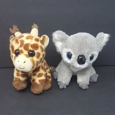 Ty VelveTY Giraffe Peaches KooKoo Koala Bear Plush Stuff Animal 6" Easter Basket