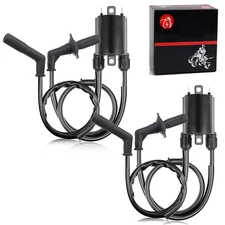 2× Ignition Coil & Spark Plug Cap For HONDA Shadow 1100 VT1100 1987-2007