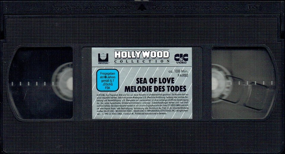 (VHS) Sea of Love - Melodie des Todes - Al Pacino, Ellen Barkin, John Goodman - Bild 2 von 2