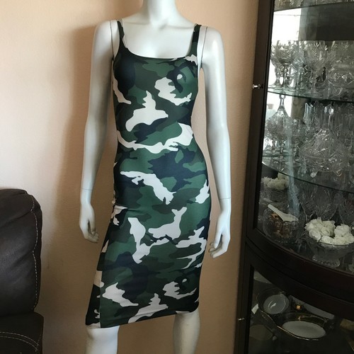 midi camo dress