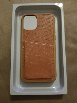 Heyday Apple iPhone 11 Pro Wallet  Case Faux Tan Crocodile New Wireless Charging