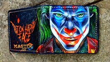 JOKER Handmade Wallet,comics leather wallet, Personalized Handcrafted Wallet
