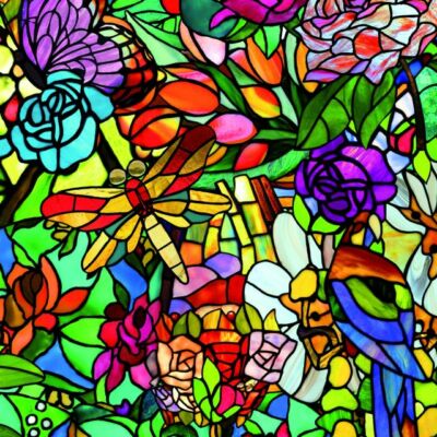 Funlife Fensterfolie 'Gänseblümchen Und Wildblume' – Statisch Haftend, 58x120 Cm, Kein Kleber