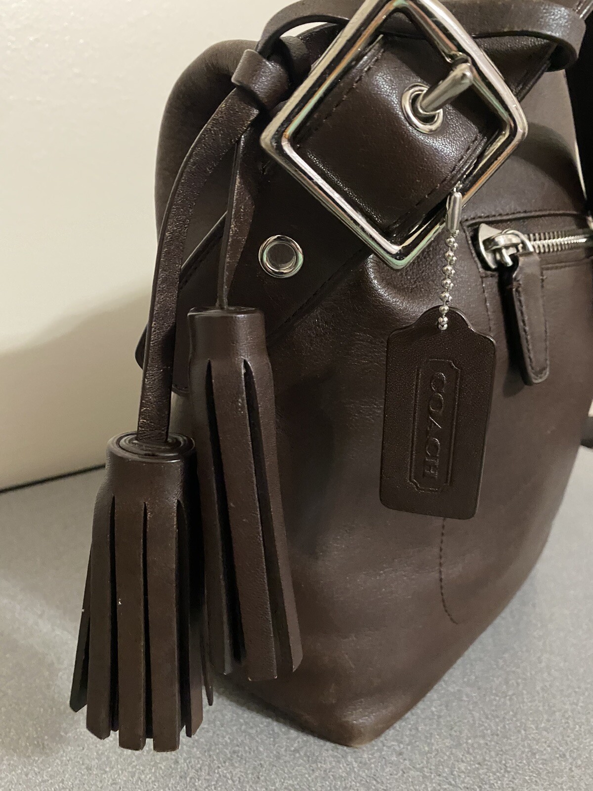 COACH Legacy Tassel Duffle 19889 leather Brown Should… Gem