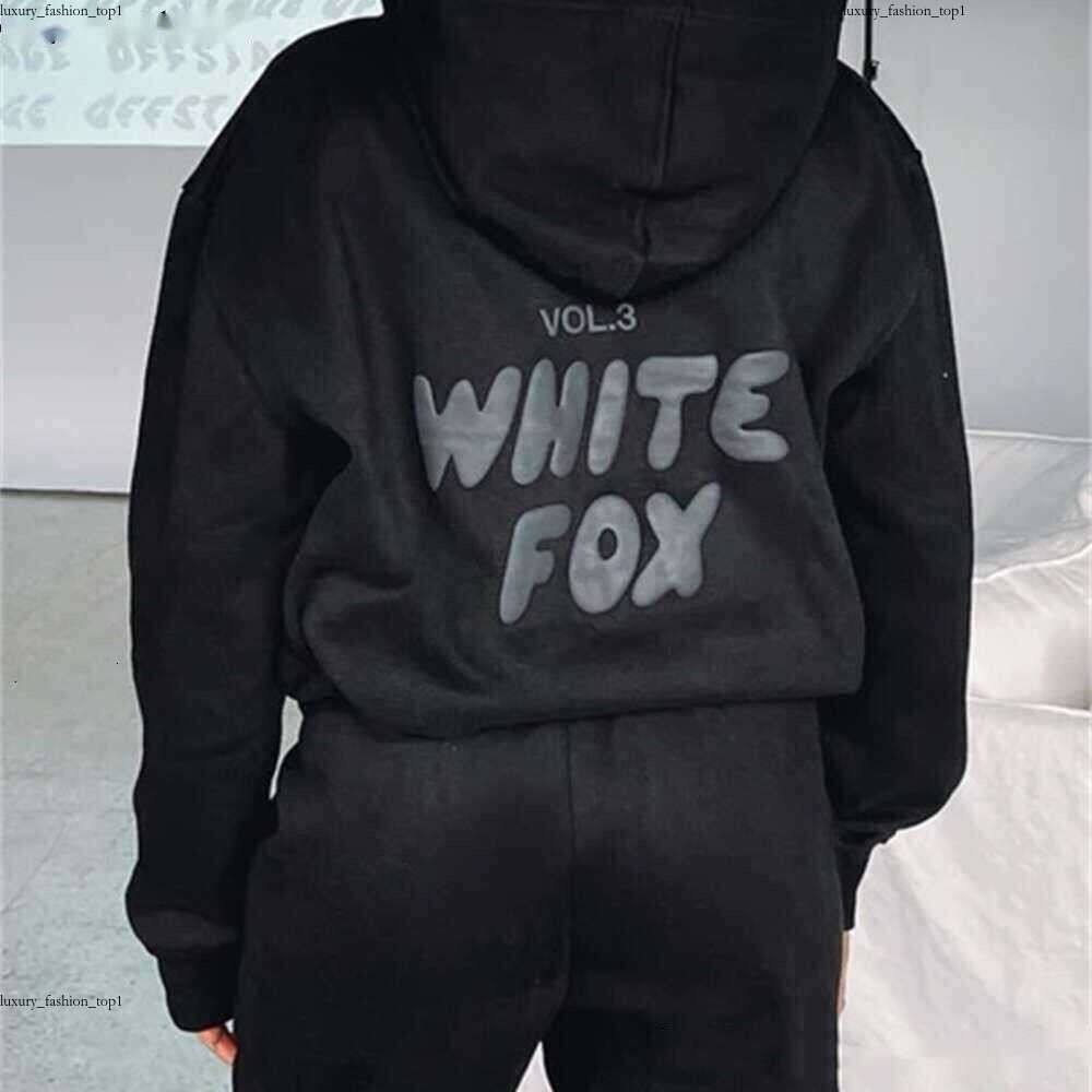 White Fox Offstage Hoodie Onyx Womens Size L/XL