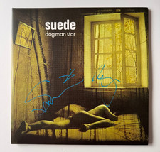 Signed SUEDE Dogman Star Brett Anderson Simon Gilbert Vinyl Album-PROOF/COA
