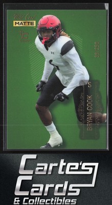 Bryan Cook 2022 Wild Card Matte #MB-123 Green Howard Bison 39/250