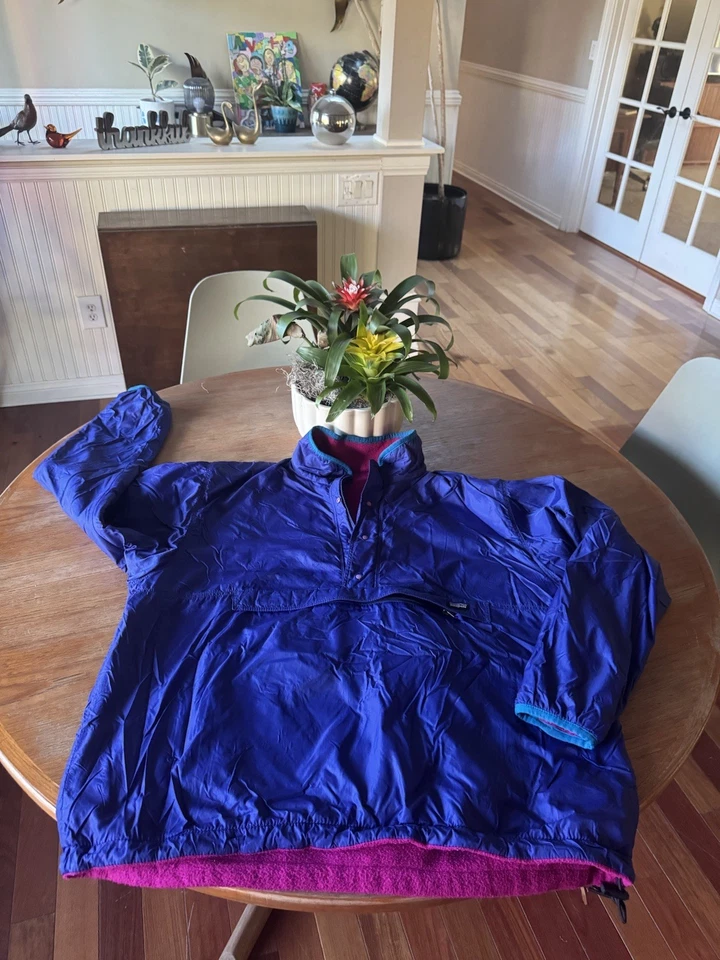 Vtg PATAGONIA Glissade REVERSIBLE Pullover  Nylon & FLEECE Jacket USA Made XL - Image 2 of 4