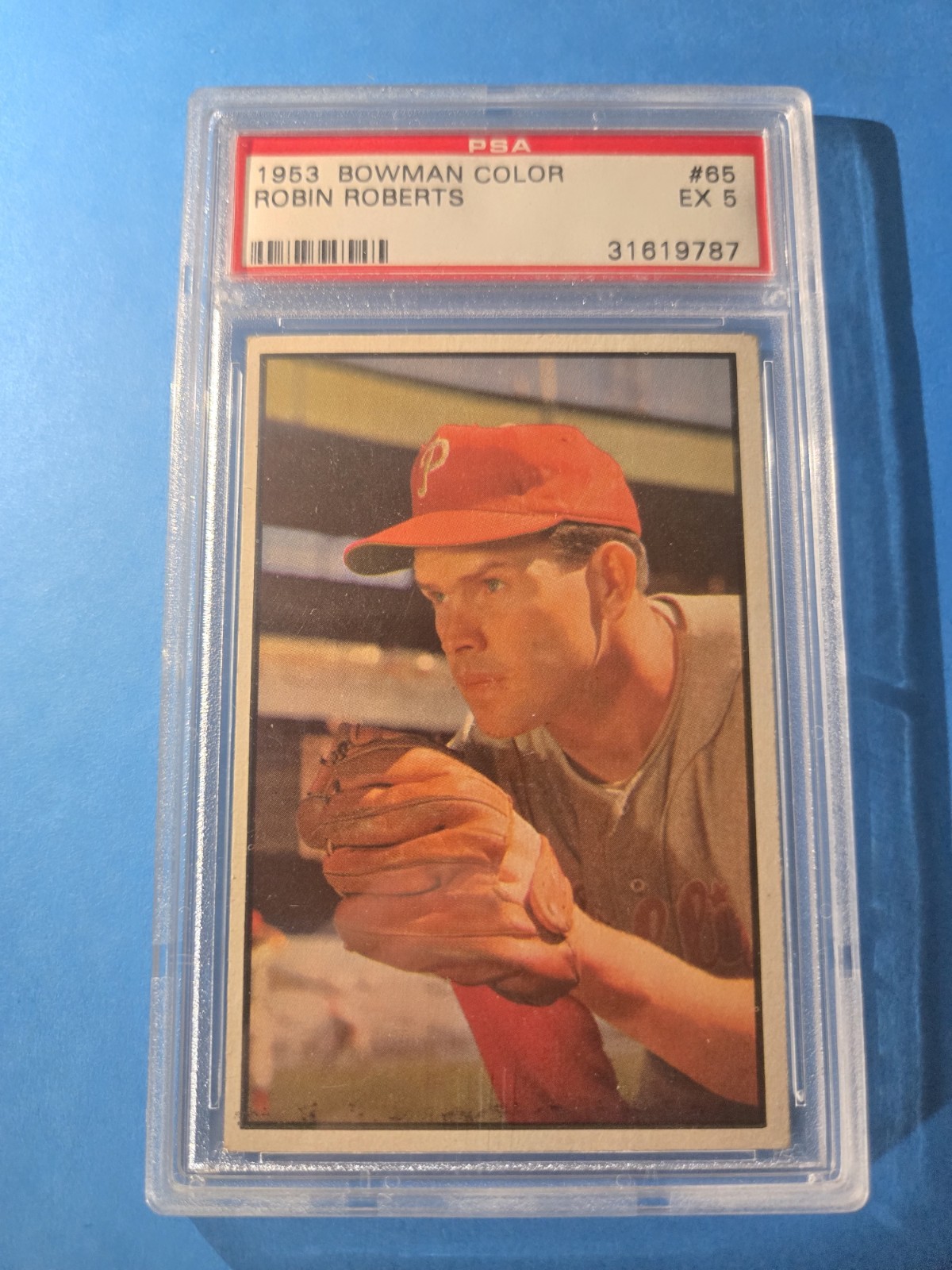 1953 Bowman Color ROBIN ROBERTS PSA 5 HOF Set Break
