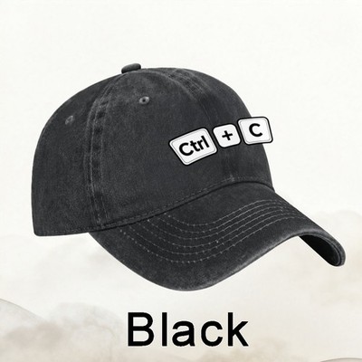 Ctrl C Copy Keycap Graphic Dad Hat - Cotton Adjustable Baseball Cap
