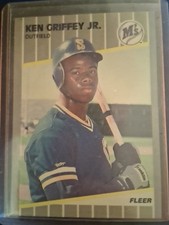 Vintage 1989 Ken Griffey jr Ken Griffey jr Fleer Mint  condition baseball 