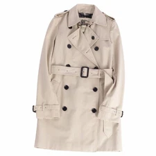 Burberry London Coat Trench Back Check Outerwear Womens UK4 USA 2 Used MOLO-0