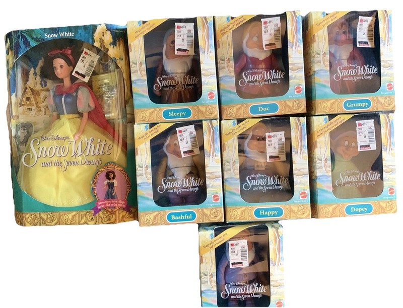 Snow White And The Seven Dwarfs Disney Dolls Collection 1992 Lot Of 8 NIB NRFB