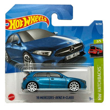 '19 Mercedes-Benz A-Class Blue Hot Wheels HW Hatchbacks 2022 Short Card HCV27