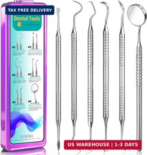 Dental Tools, Dental Pick for Teeth Cleaning, Stainless Steel Hygiene Kit with T