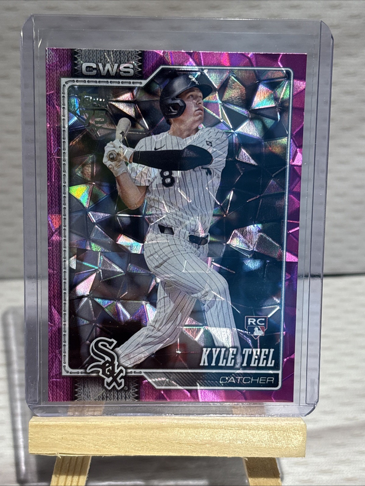 Kyle Teel 2026 Topps Baseball Pink Diamante Rookie Card #201 Chicago White Sox