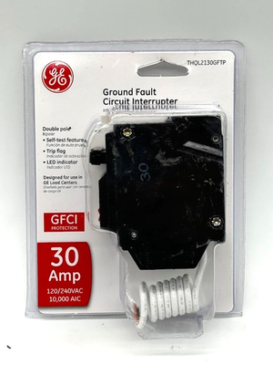#ad #ad GE 30A Double Pole Ground Fault Circuit Breaker with Self Test THQL2130GFTP $54.99