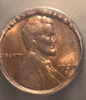 1939 S Lincoln Wheat Small Cent Bronze RB San Francisco ICG MS64