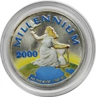 2000 Millennium Colorized Republic of Liberia 1 oz .999 Fine Silver Round