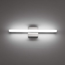 Modern Bathroom Light Fixtures Over Mirror, 16 Inch IP44 9W Chrome Vanity Lig...