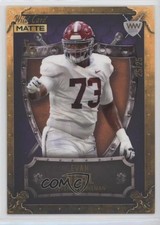 2022 Wild Card MATTE Chase Purple - Gold Frame / Orange /25 Evan Neal Shield 0w8