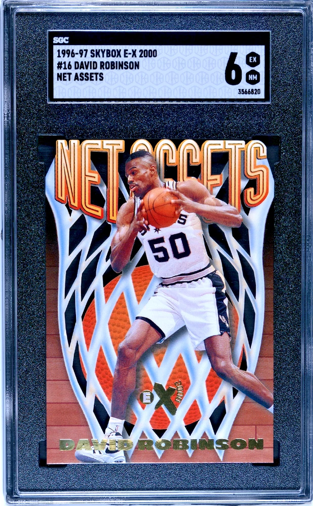1996-97 Skybox E-X 2000 Net Assets Die-Cut #16 David Robinson SSP 