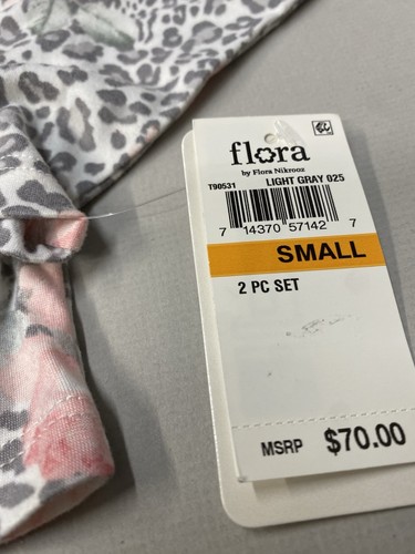 Damen Flora by Flora Nikrooz Kerbkragen Oberteil & Hose Pyjama Set Small rosa - Bild 13 von 16