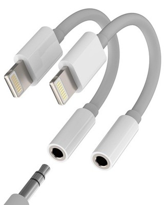 Lightning to 3.5mm Headphone Jack Adapter 2 Pack for iPhone 14 13 Pro Max MFi...