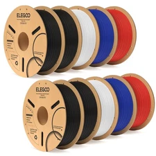 【Pay 6 GET 10】ELEGOO 1.75mm 3D Printer Filament PLA Silk PLA Matte PLA 1KG lot