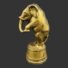 Antique Possibly A.C Williams Elephant On Tub Cast Iron Still Bank