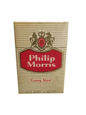 Vintage Philip Morris Cigarettes Pack Empty Long Size with STAMP No Warning