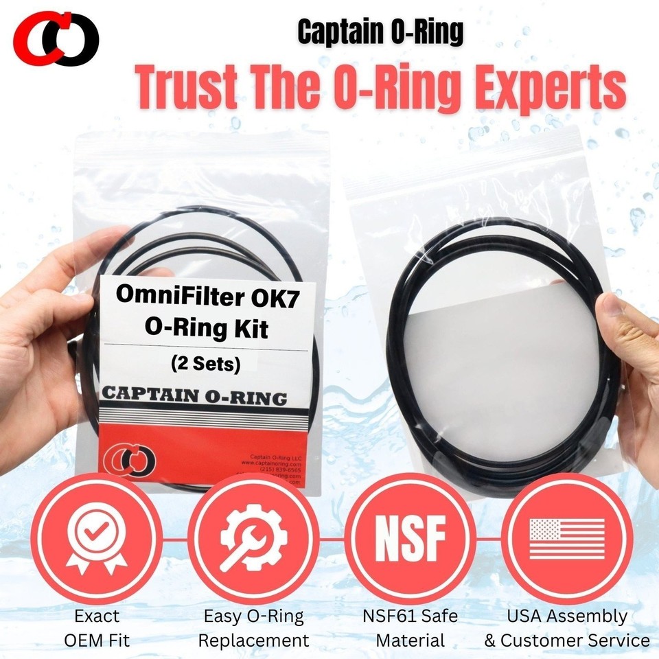 Omnifilter OK7 O-Ring Kit for BF6, BF7, BF35, BF36, BF36C, etc (2 sets ...