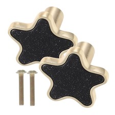 Image of 2 PCS Star Cabinet Knobs for Doors Single Hole Pull Handle Drawers Replacement