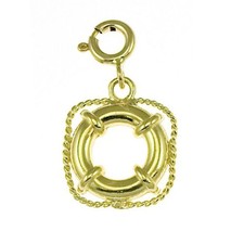 Life Tube Charm Pendant 14k Gold 2.2 Grams 
