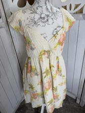 New! American Eagle Womens' Size Large Boho Tropical Palm Beach Flowy Dress