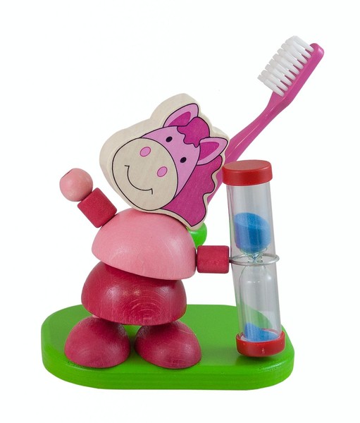 Hess Holzspielzeug Zahnputzuhr Kinder Pferdchen Holz BüRstenhalter Sanduhr-image