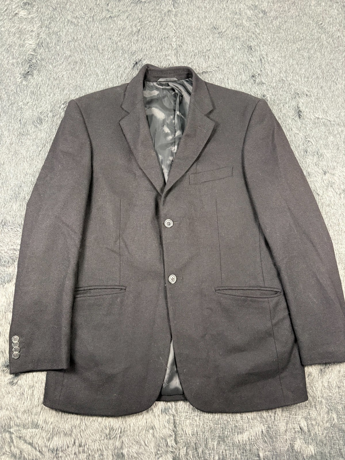 Rodd & Gunn Blazer Jacket Mens XL Black Virgin Wool Cashmere Professional Career