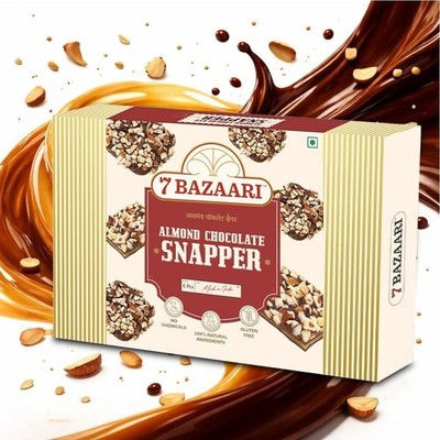 7 BAZAARI Almond Snapper Perfect Blend of Crunchy Almonds and Rich Caramel 6pcs