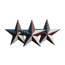 CVHOMEDECO. Country Retro Gifts American Flag Metal Barn Star Wall/Door Decor...