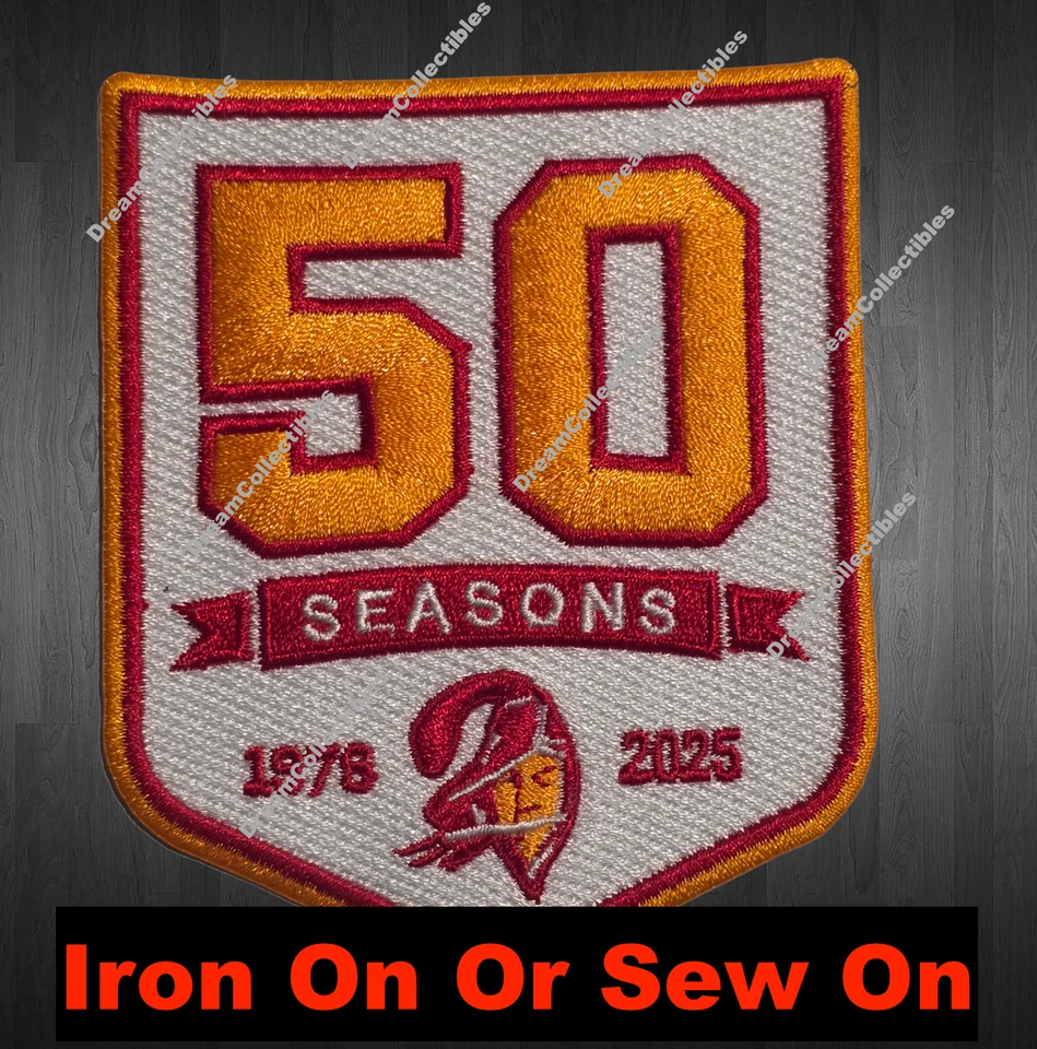 Parche Creamsicle Tampa Bay Buccaneers 50 aniversario Bucs 50 estaciones parche Foto 2 de 2