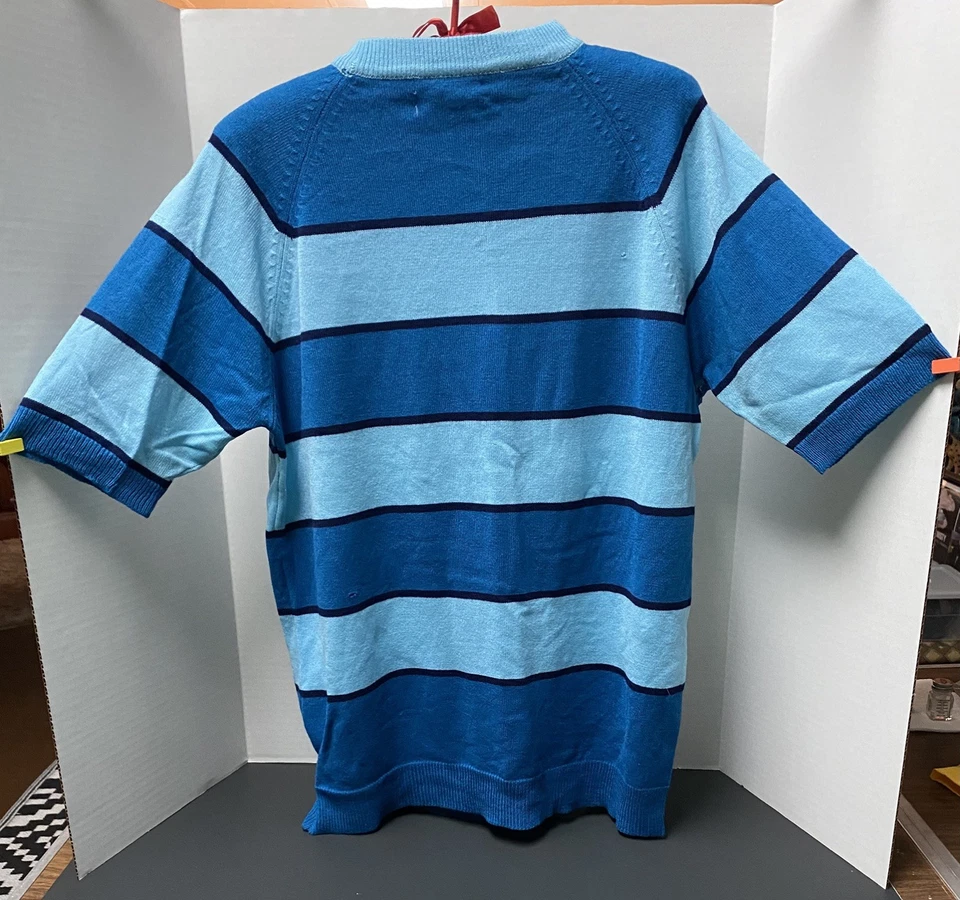 Suéter Vintage MCM Tejido Para Hombre M Azul Manga Corta - Nirvana - Grunge Foto 2 de 4