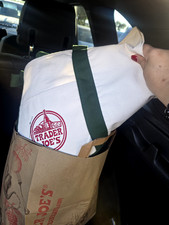 Trader Joe  s Canvas Tote Bag - Large Green Limited Edition - NEW with TAGS